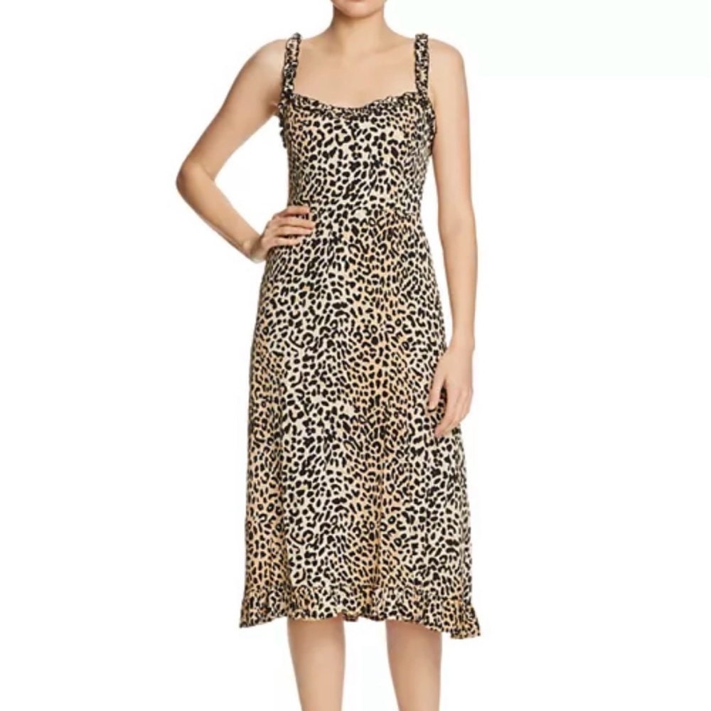 Faithfull the Brand Animal Print Slip Dress